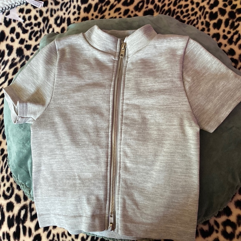 Grey blouse worn twice pretty much new